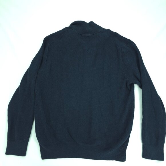 Polo Ralph Lauren 1/4 Zip Pullover Sweater Mens XL Navy Blue Quarter Cotton Mock - Picture 5 of 6